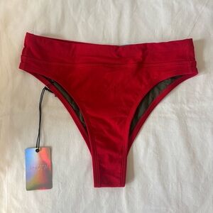 NWT Jolyn Zoe Bikini Bottoms Red Medium